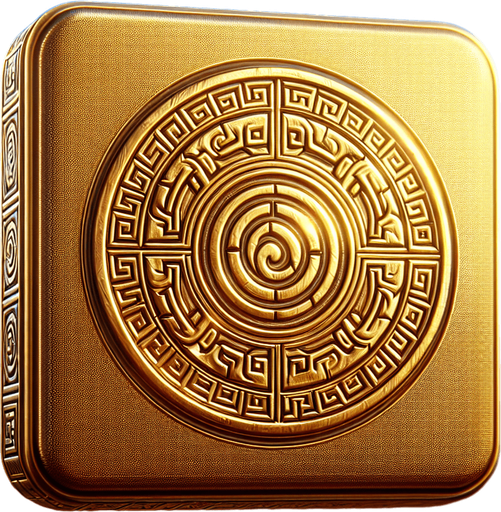 gold coin.
Single Game Texture. In-Game asset. 2d. Blank background. High contrast. No shadows.