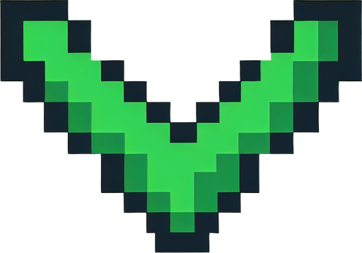 pixel art of a green checkmark.
Single Game Texture. In-Game asset. 2d. Blank background. High contrast. No shadows.